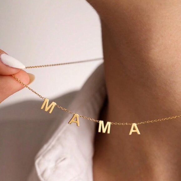 New to Posh C 🔆 Euro Style M.A.M.A. Minimalist 18K Gold Plated Necklace